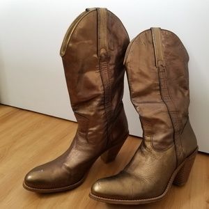 Metallic Gold/Bronze cowboy boot